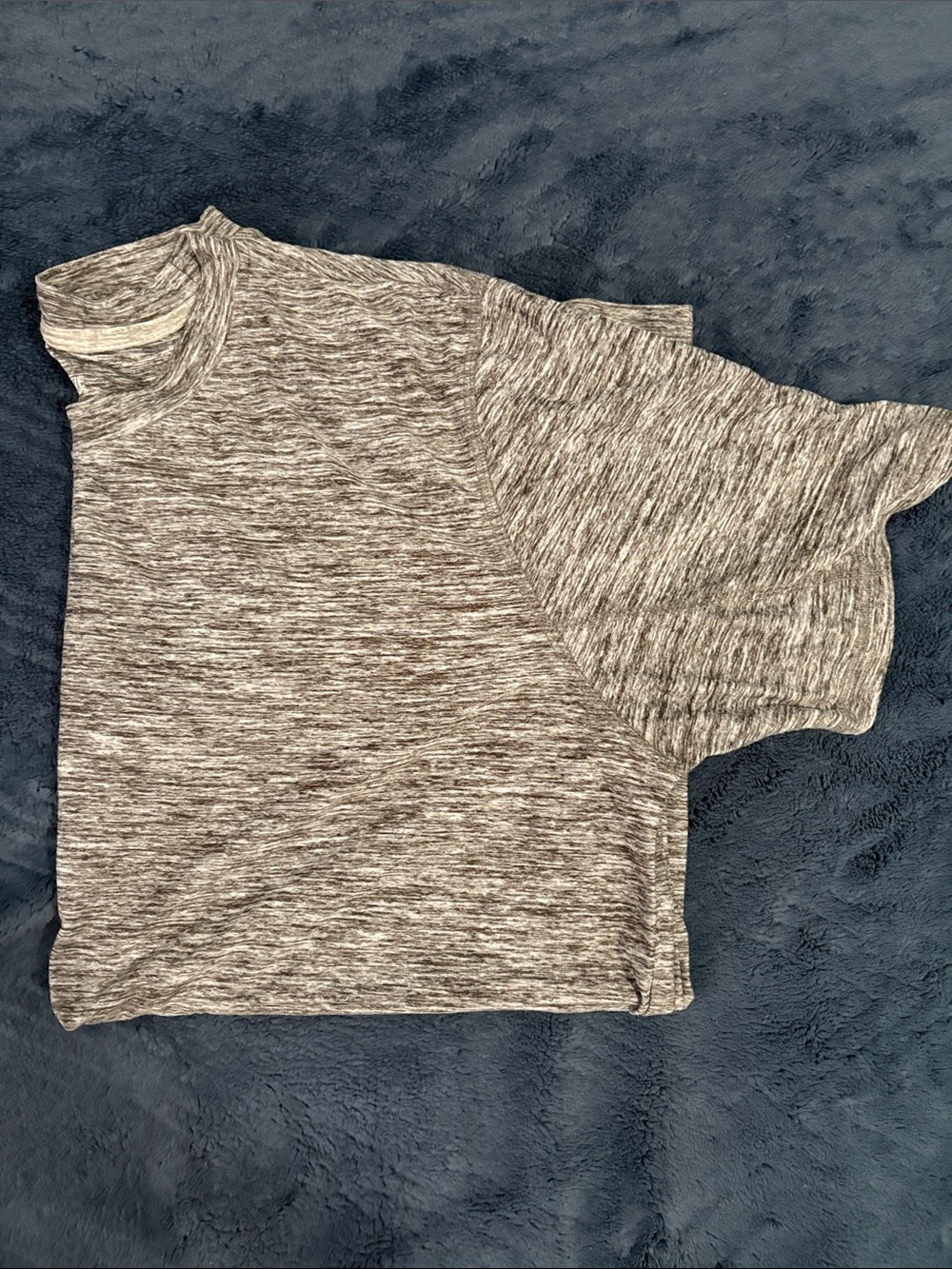 Active USA Men's Heathered Brown Short-Sleeve Performance Tee - Picture 2 of 2